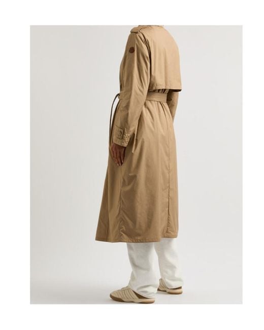 Moncler Natural Barbetane Shell Trench Coat