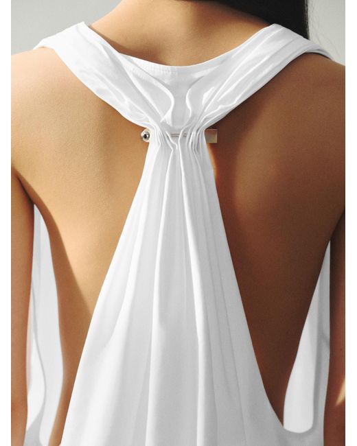Jacquemus White The Norma V-Neck Top