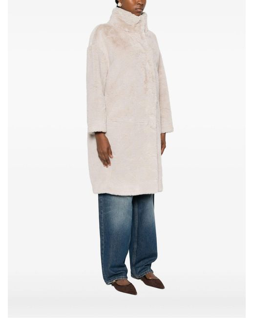 Herno Gray Funnel-Neck Coat