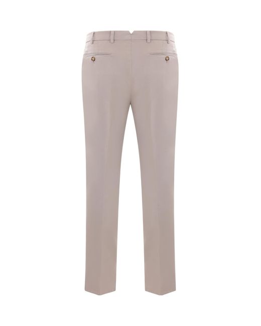 Brunello Cucinelli Gray Italian-Fit Gabardine Trousers for men