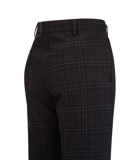 Burberry Blue Check Tailored Trousers