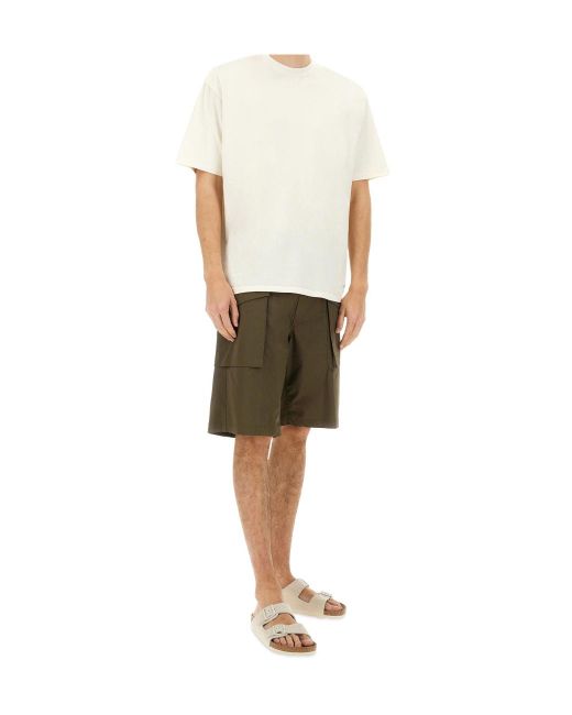 Aspesi Green Lou Bis Poplin Shorts for men