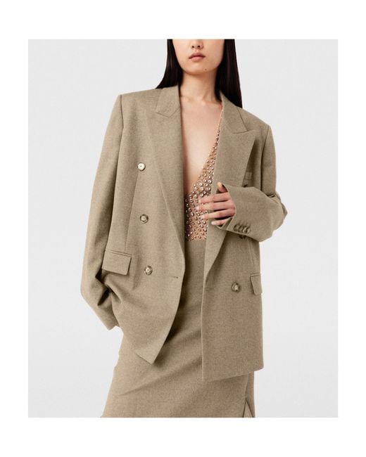 Stella McCartney Natural Double-Breasted Tailored Blazer
