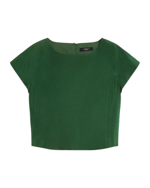 Weekend by Maxmara Green Open-Necked Shirt