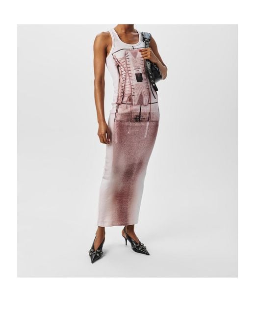 Jean Paul Gaultier Pink Maxi Dress