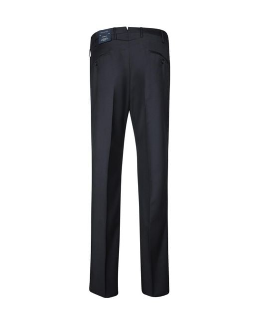 Incotex Blue Adjustable Waistband Buttoned Pants for men