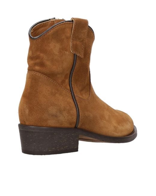 Via Roma 15 Brown Zippered Ankle Boots