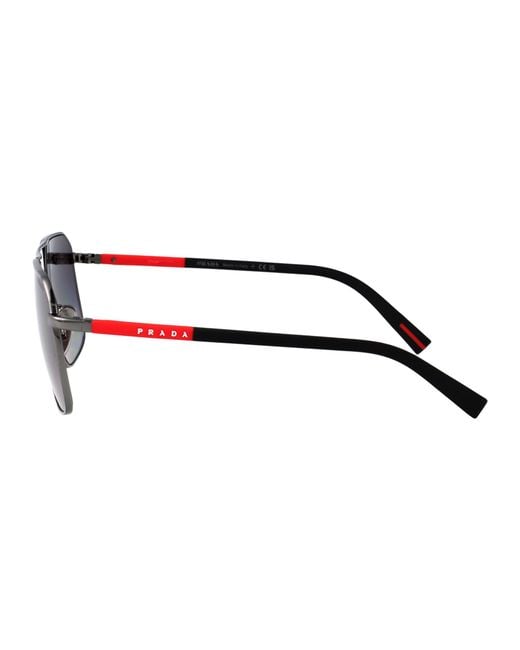Prada Linea Rossa Multicolor Prada Eyewear Aviator Sunglasses for men