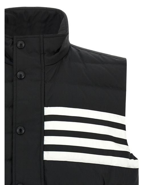 Thom Browne Black Quilted Lightweight Down Fill Vest for men