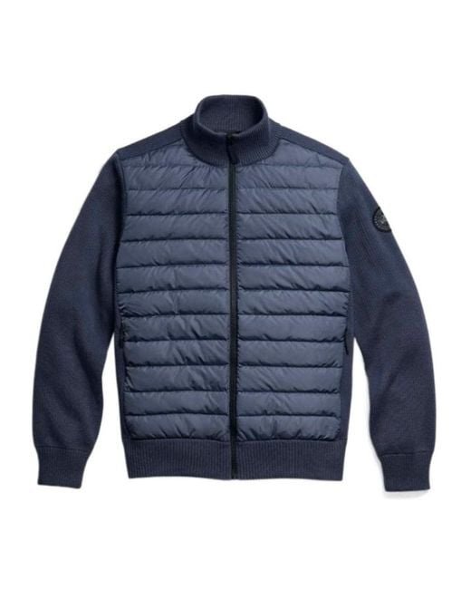Canada Goose Blue Hybridge Knit Jacket for men