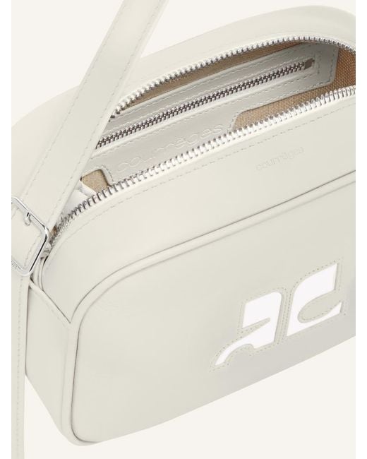 Courreges White Courrèges Reedition Logo Patch Zip-Up Shoulder Bag for men