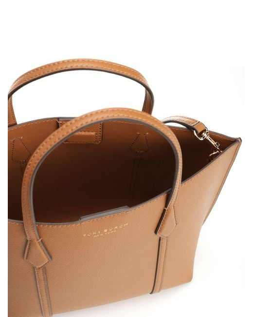 Tory Burch Brown Logo-Printed Shopping Bag