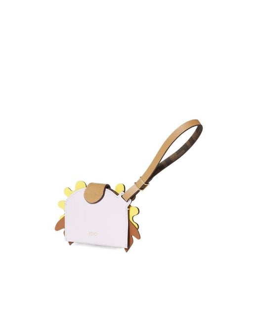 Fendi Metallic Floral-Appliqué Wallet
