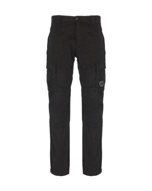C P Company Black Lens Detailed Cargo Pants for men