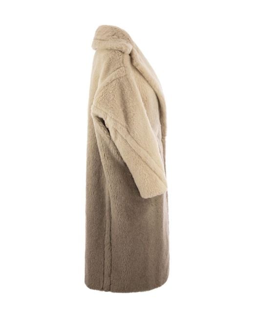Max Mara Natural Gatto Gradient Double-Breasted Teddy Coat