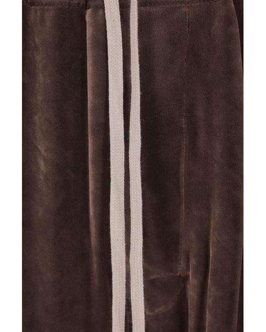Rick Owens Brown Geth Belas Drawstring Trousers