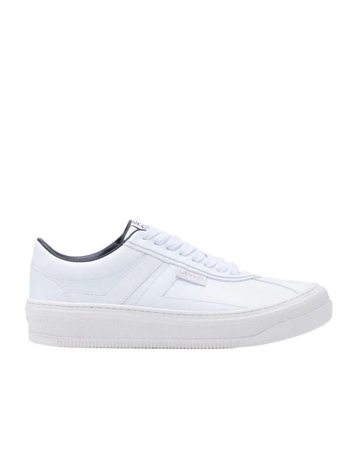 Lanvin White Leather Sneakers for men