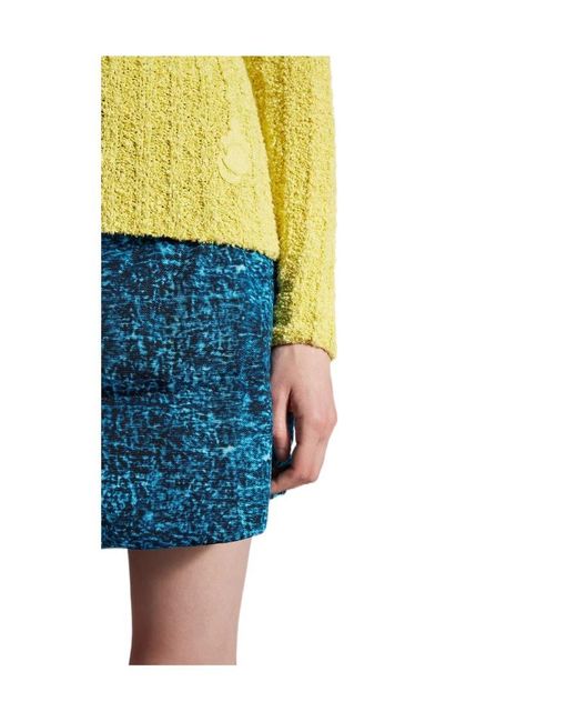 Moncler Yellow X Jw Anderson Half-Zipped Knitted Jumper