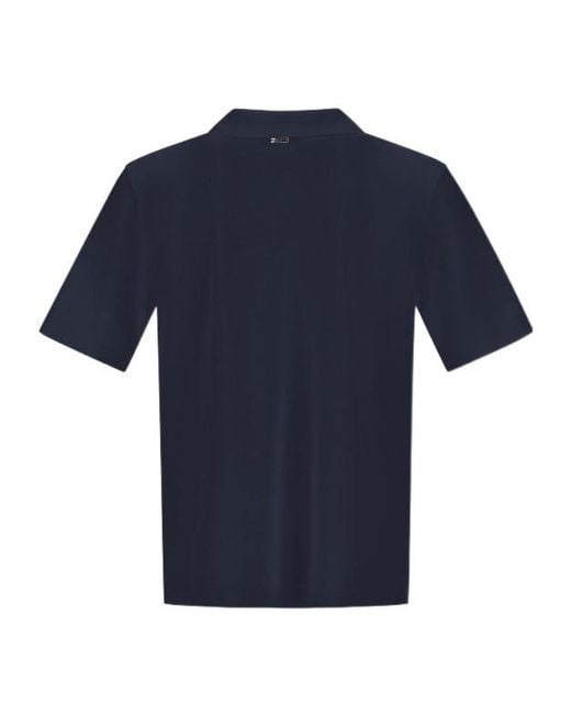 Herno Blue Skipper Open-Neck Polo Shirt for men