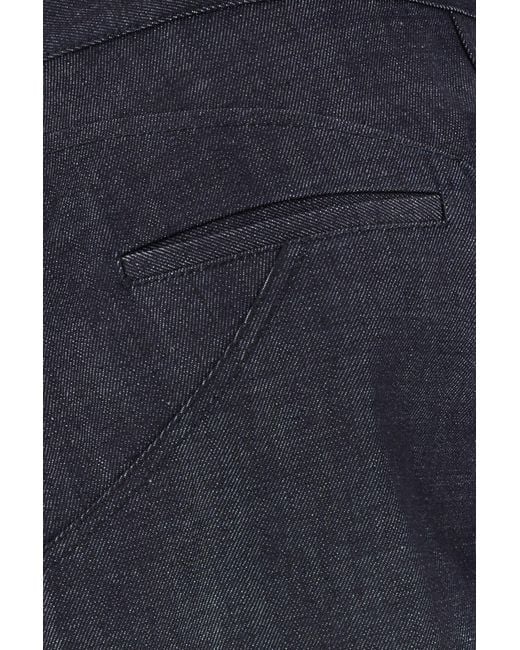 Jil Sander Blue Cropped Wide-Leg Trousers