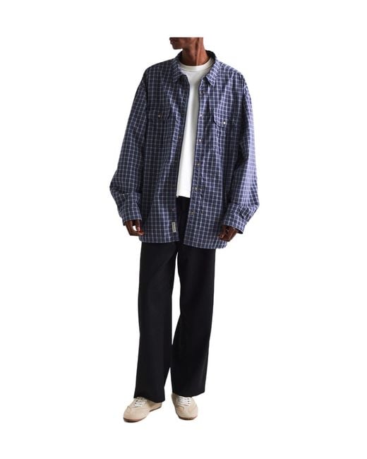 Maison Margiela Blue Mmm Check Rev Jkt for men