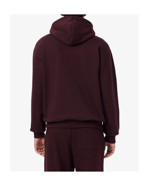 Lacoste Purple Logo-Patch Drawstring Hoodie for men