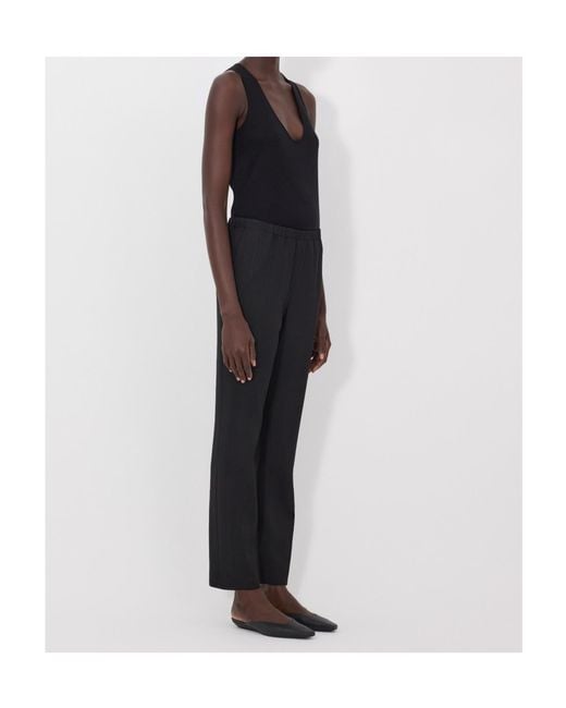 Loulou de Saison Black Scot Straight-Leg Pants