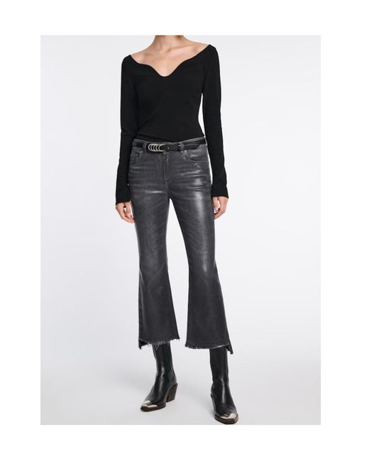Dorothee Schumacher Black Structured V-Neck Top