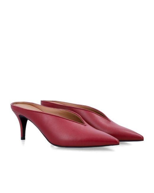 Stella McCartney Pink Pointed-Toe V-Cut Mules