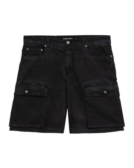 Barrow Black Bermuda Knee-Length Cargo Shorts for men