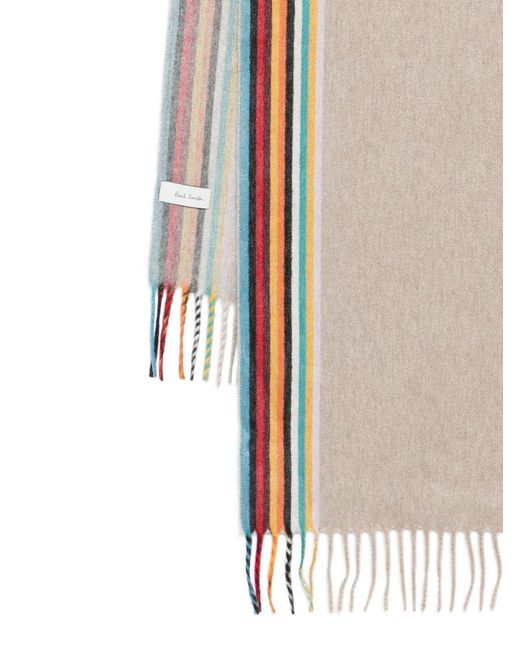 Paul Smith Natural Fringed Scarf for men