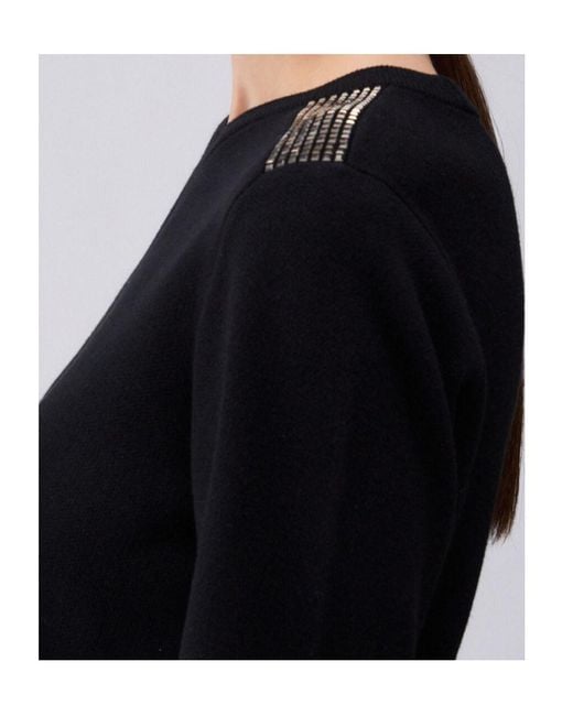 Liu Jo Black Bead-Embellished Top