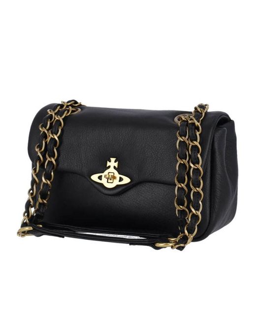 Vivienne Westwood Black Anita Small Shoulder Bag