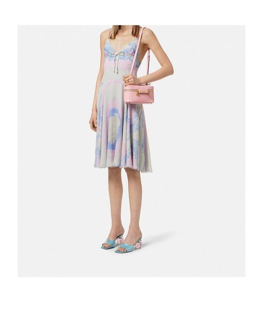 Versace Pink Tag Zipped Vanity Bag