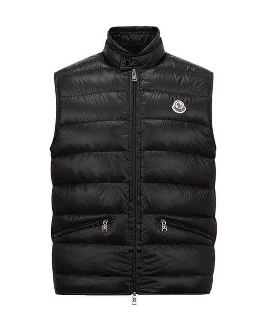 Moncler Black Vests for men