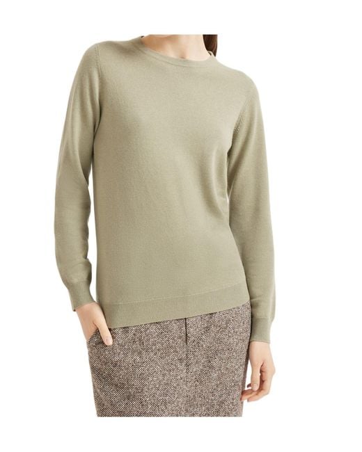 Brunello Cucinelli Gray Cashmere Crew-Neck Sweater