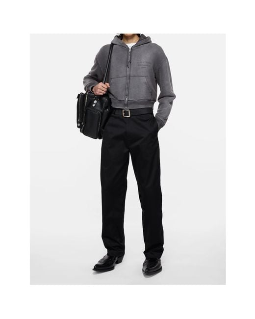 Acne Gray Sprayed Zip Hoodie for men