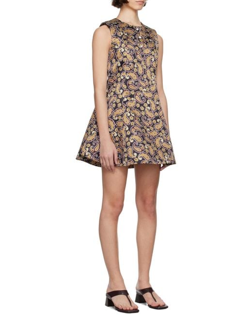 J.W. Anderson Brown Jw Anderson Paisley' Print Circle-Skirt Dress