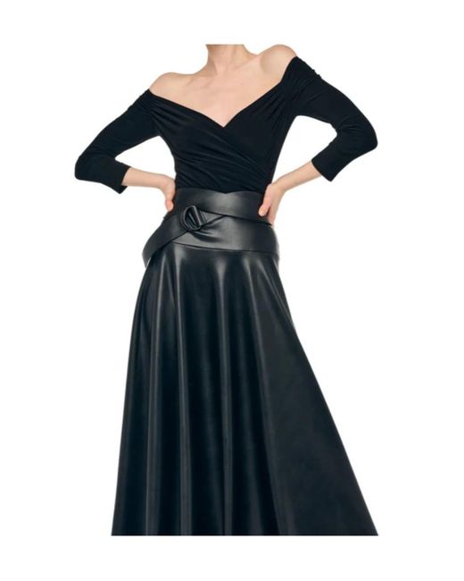 Norma Kamali Black Sweetheart Neckline Bodysuit