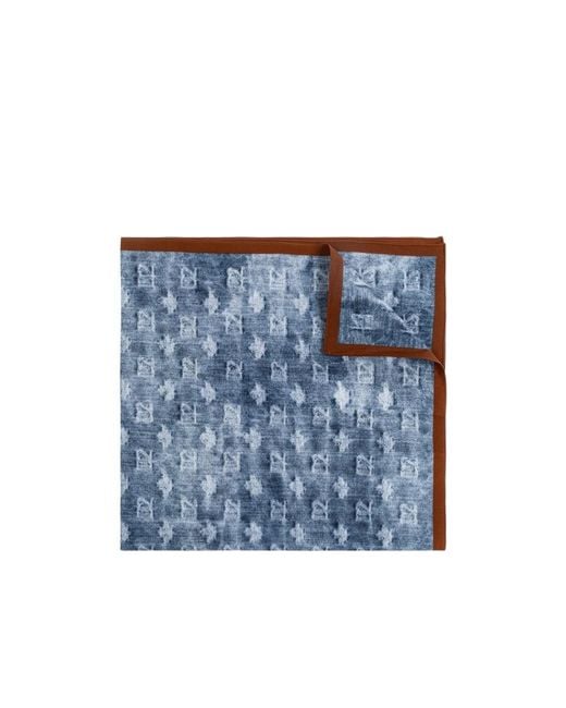 DSquared² Blue Monogram Distressed Foulard for men