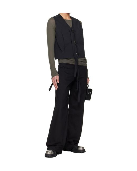 HELIOT EMIL Black Gait Belt Loop Jeans for men