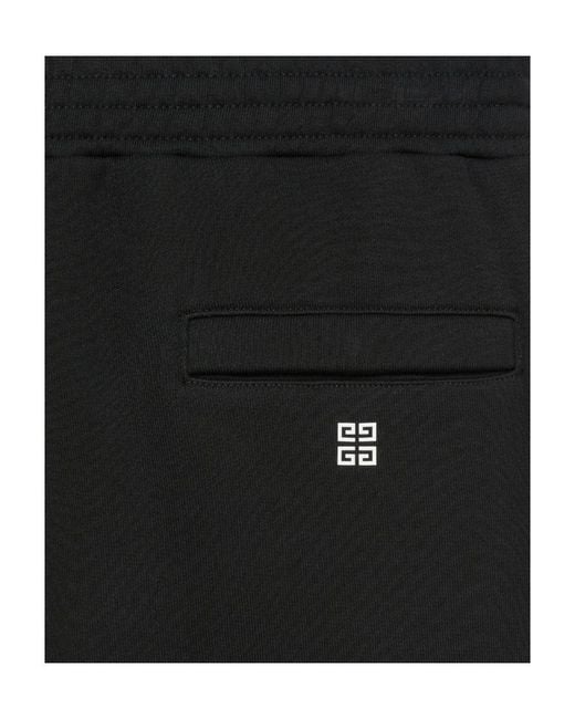 Givenchy Black Logo Printed Rear-Welt Pocketed Track Pants for men