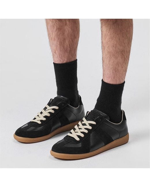 Maison Margiela Black Low-Top Sneakers for men