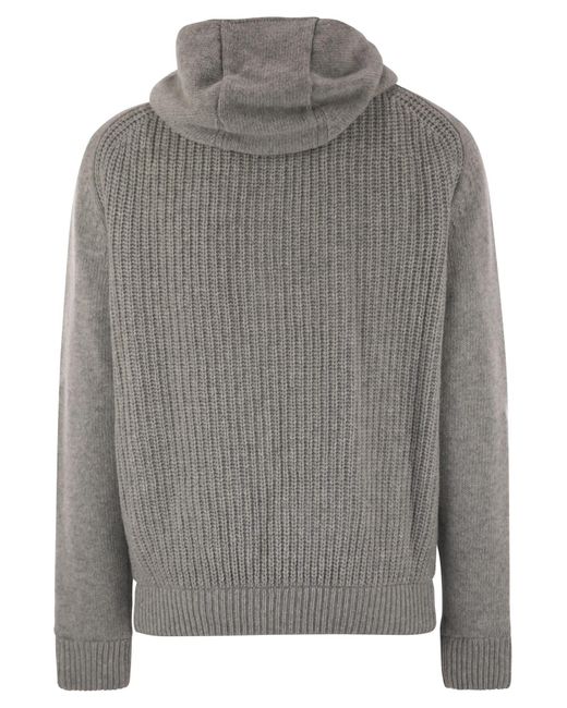 Herno Gray Casual Bomber Jacket for men