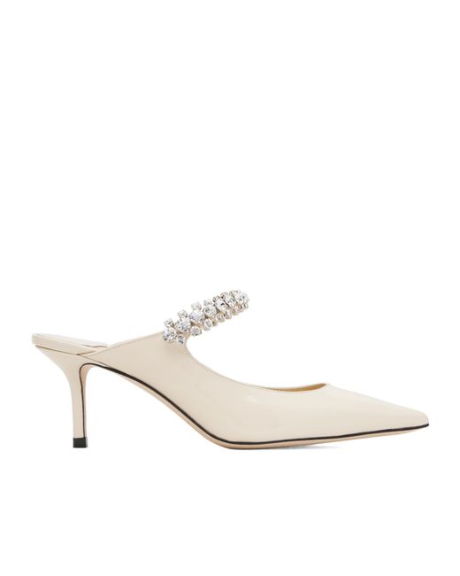 Jimmy Choo White Bing 65 Mules