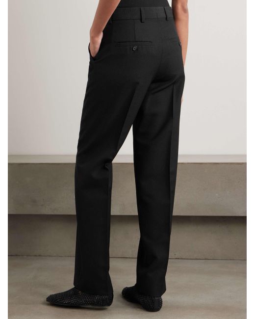 Totême  Black Totême High-Waist Straight Pants