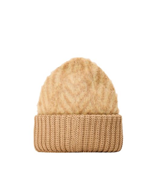 Fendi Natural Solid Knit Beanie