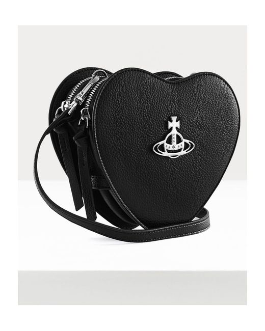 Vivienne Westwood Black Louise Heart-Shaped Crossbody Bag
