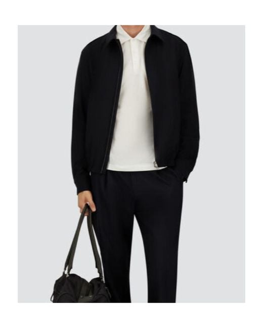 Herno Blue Zip-Up Coat for men