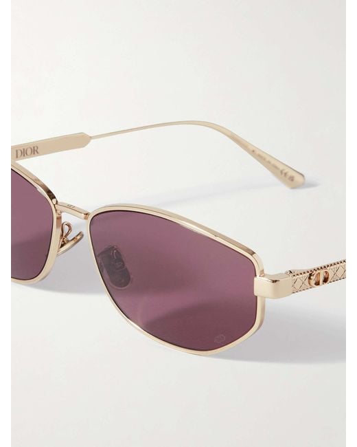 Dior Purple Oval Frame Sunglasses